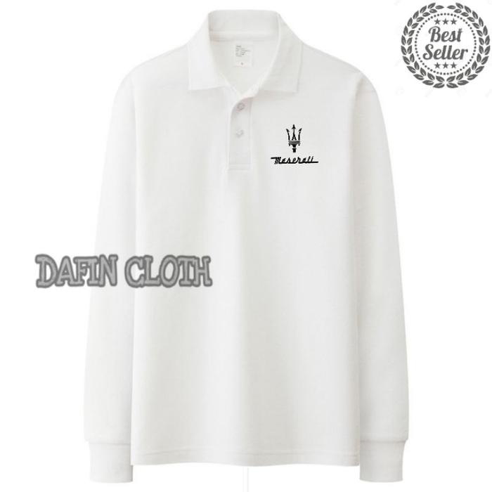 Jual Kaos Kerah Pria Polo shirt Lengan Panjang Otomotif Maserati