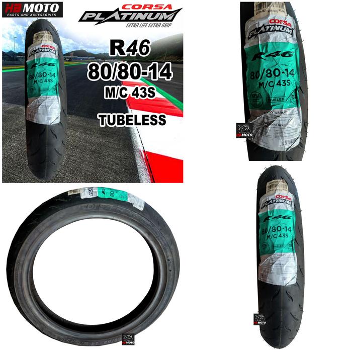 Ban R46 Sonic Jual Ban Corsa Platinum R46 80/80-14 M/C 43 S Tubeless/Ban Motor Ring ...