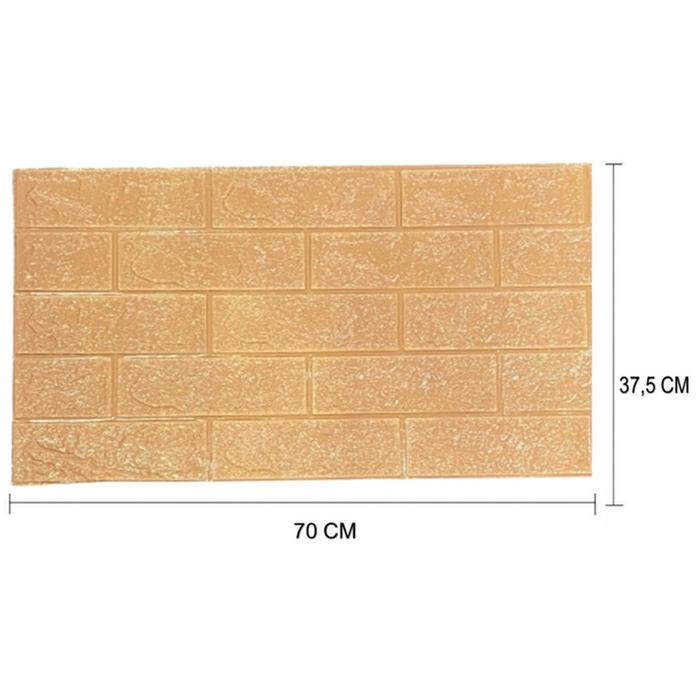 Jual LBT Wallpaper Dinding Foam 3D Motif Batu Bata Polos Ukuran 37.5 x ...