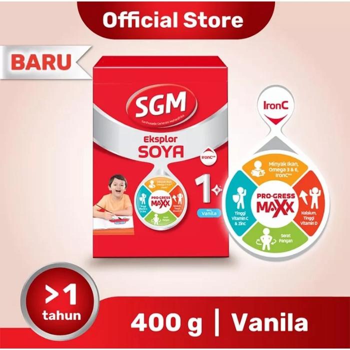 Gambar SGM Soya 1+ 400 gr 400gr Vanila Madu - Vanila 400gr dari voetbalogystore undefined Tokopedia