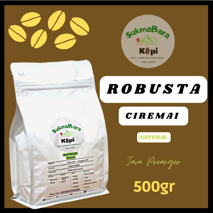 Kopi Bubuk Robusta - Biji kopi Asli Gunung Ciremai kopi Tubruk 500gr