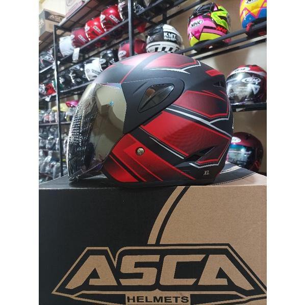 Gambar Helm Asca STRIKE EAGLE EvoCentro Kaca pelangi - Merah, M dari Syndicate Helmet Id undefined Tokopedia