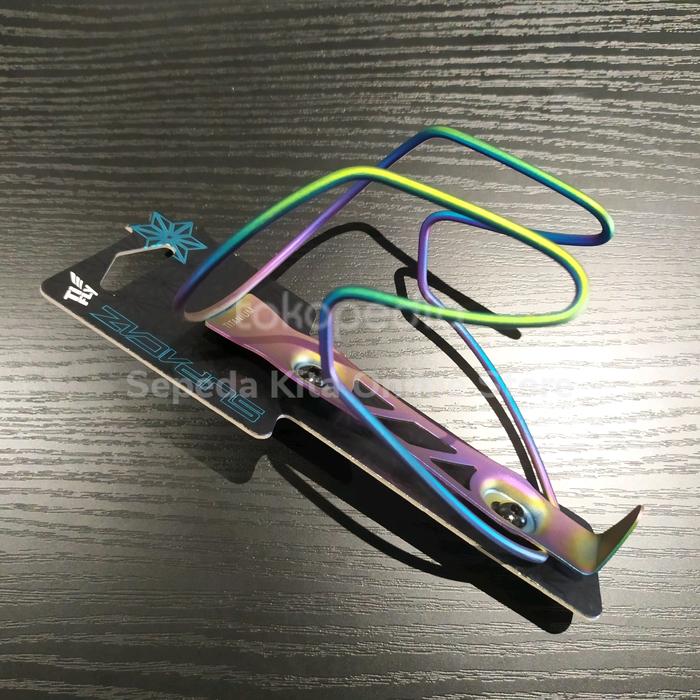 Titanium Supacaz Oil Slick Bottle Cage Supacaz Bidonhouder