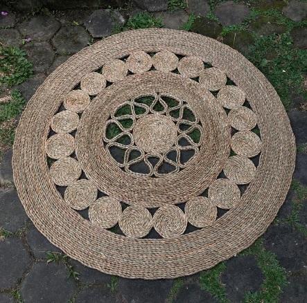 Gambar RUG KARPET Seagrass Pandan / Karpet Anyaman estetika/Alas lantai decor - Mendong C dari Timandco undefined Tokopedia