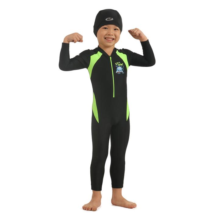Gambar Pakaian Renang Anak Laki-Laki - Boys Long Diving Suit - Opelon - BLACK, 4-5 tahun dari Opelon Bodywear undefined Tokopedia