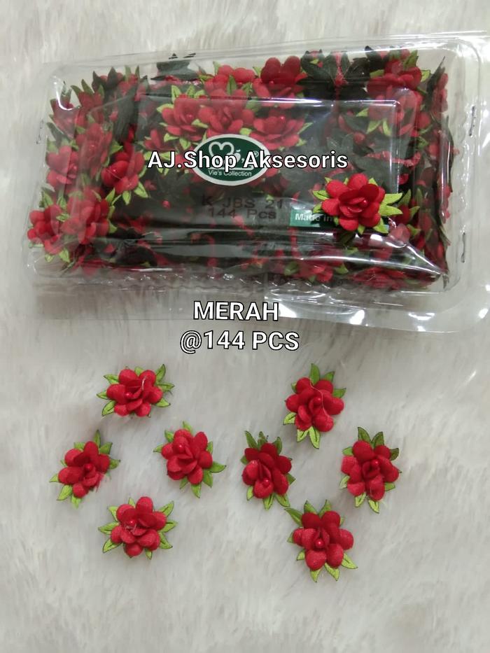 Gambar AKSESORIS BUNGA BAJU / CRAFT AKSESORIS BUNGA HARGA PER PACK - MERAH/JBS/K dari AJ. Shop Aksesoris undefined Tokopedia