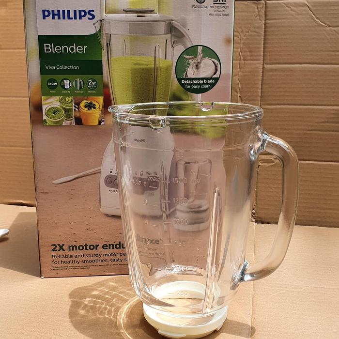 Gambar SET GELAS BLENDER PHILIPS HR 2116 HR 2071 KACA ORI - GELAS ONLY dari angga djaya undefined Tokopedia