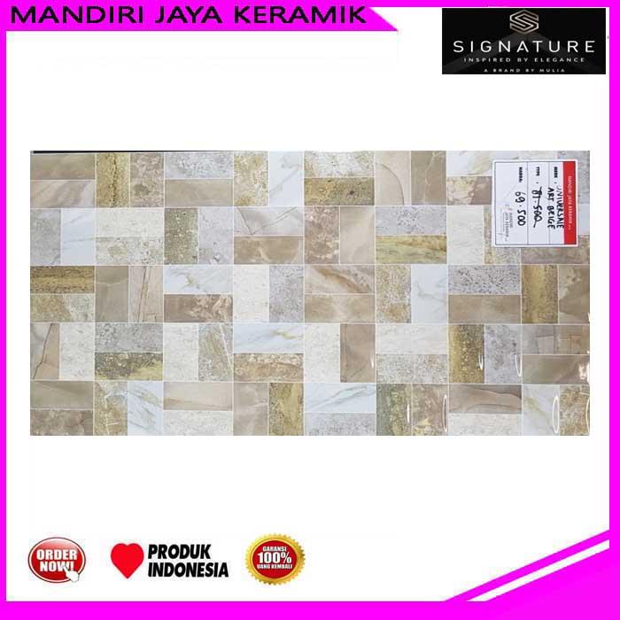 Jual Keramik Dinding Mulia Signature Universale Art Beige 25x40 Kw 1 ...