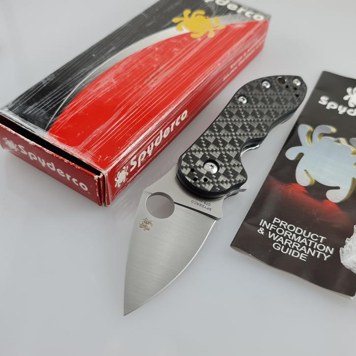 Gambar Spyderco Dice Tip Carbon Fiber Ti G10 CTS XHP EDC knife zt bencmade emerson dari Joe n Son dh Watu Mulyo undefined Tokopedia