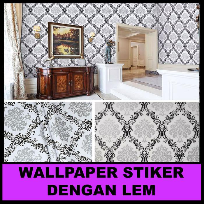 Gambar PROMO ! Paket Isi 5 Roll Wallpaper Stiker Dinding Motif Batik / HW - BATIK JETBLACK dari homes wallpaper undefined Tokopedia