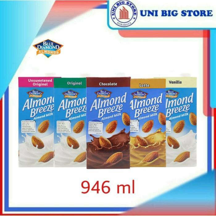 Gambar Blue Diamond Susu Almond Breeze Milk Original Chocolate Latte 946 ml - Original dari New Trusted Shop undefined Tokopedia