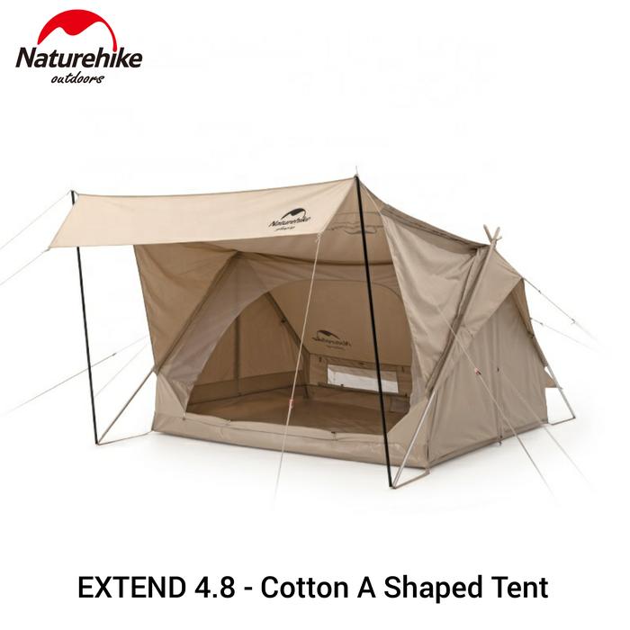 TENDA NATUREHIKE EXTEND 4.8 NH20ZP011 COTTON SHAPED TENT GLAMPING