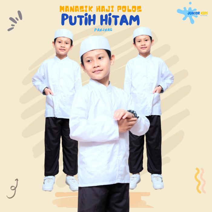 Gambar Baju koko hitam putih anak laki laki usia 1-10 tahun koko madrasah - PUTIH HITAM, M dari JUNIOR KIDS. undefined Tokopedia