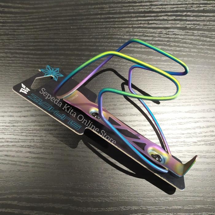 Gambar Bottle Cage Supacaz TiFly Titanium - Oil Slick dari Sepeda Kita Online Store Tokopedia undefined Tokopedia
