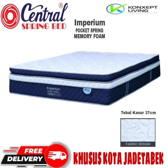 Gambar CENTRAL-Springbed Imperium Pocket Spring with Memory Foam/Mattras Only - 90x200 dari Konxept Living undefined Tokopedia