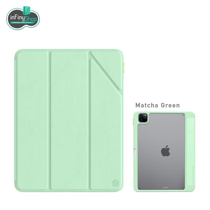 Gambar APPLE IPAD PRO 11 (2022) - NILLKIN BEVEL LEATHER CASE - Matcha Green dari Infinyshopid undefined Tokopedia
