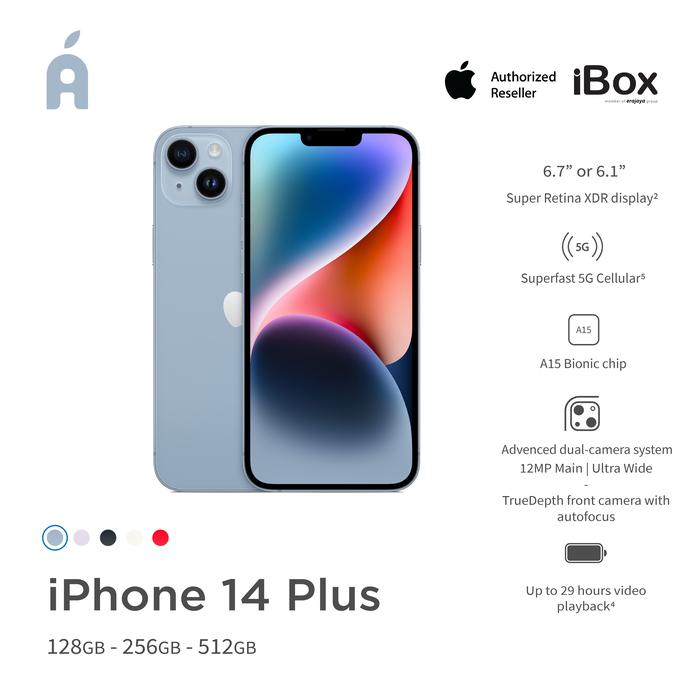 Gambar iPhone 14 Plus 128GB 256GB 512GB Blue Red Purple Starlight Midnight - Blue, 128GB dari Apple International undefined Tokopedia