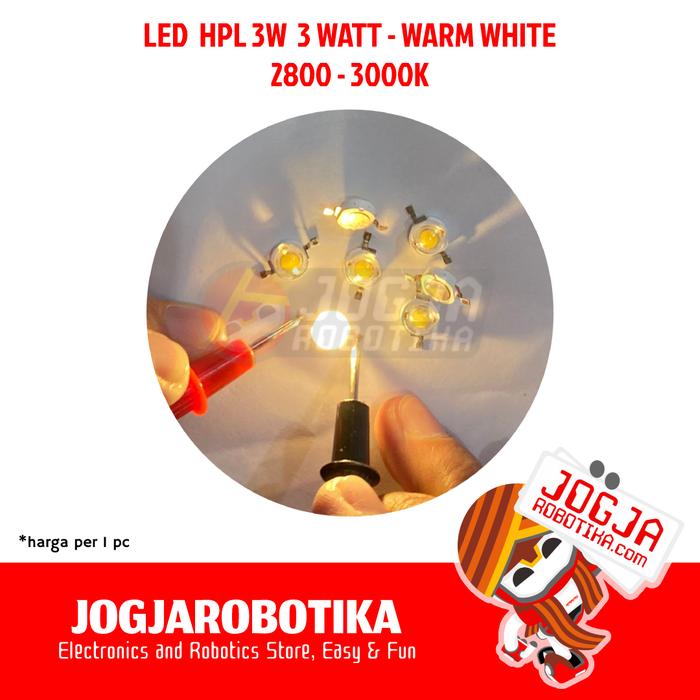 Gambar LED HPL HIGH POWER LED 3W 3 WATT COOL WARM WHITE BLUE - PILIH VARIAN - WARM WHITE dari Jogjarobotika undefined Tokopedia