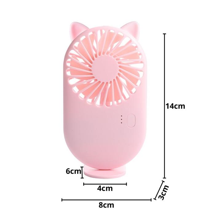 Gambar Kipas Angin Portable Cute Colling Fan Mini Free USB + Holder Penyangga - PINK dari Mynoona Toona undefined Tokopedia