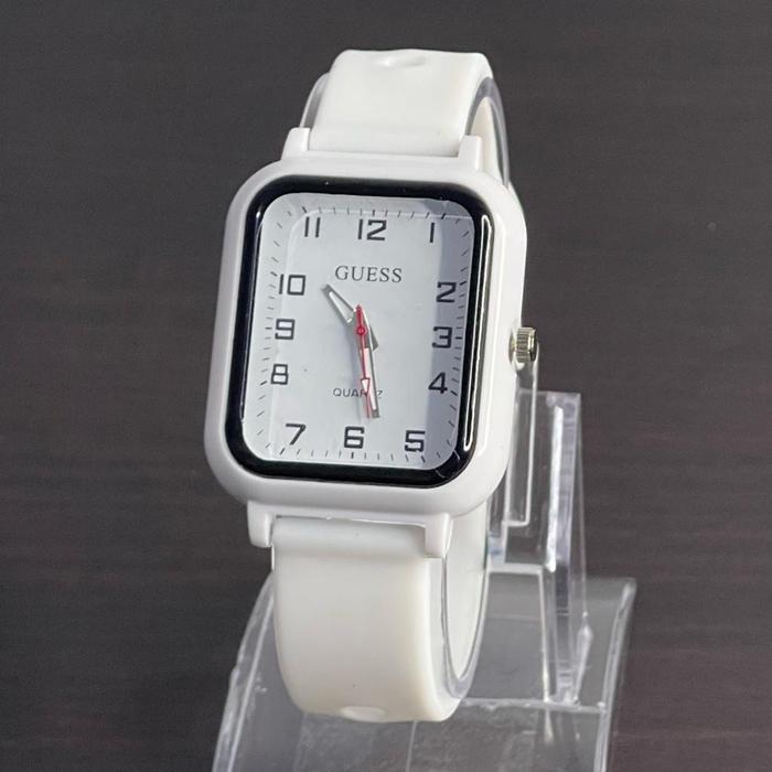 Gambar JAM TANGAN ANALOG WANITA STRAP RUBBER G-113 - Putih dari SkyArloji undefined Tokopedia