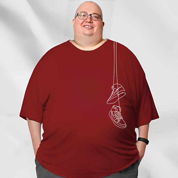 Gambar Baju Kaos Oversize Jumbo Pria Oversized Wanita Jumbo Tshirt Sepatu XXL - MAROON, 6XL dari Distro Kaos Oversize undefined Tokopedia