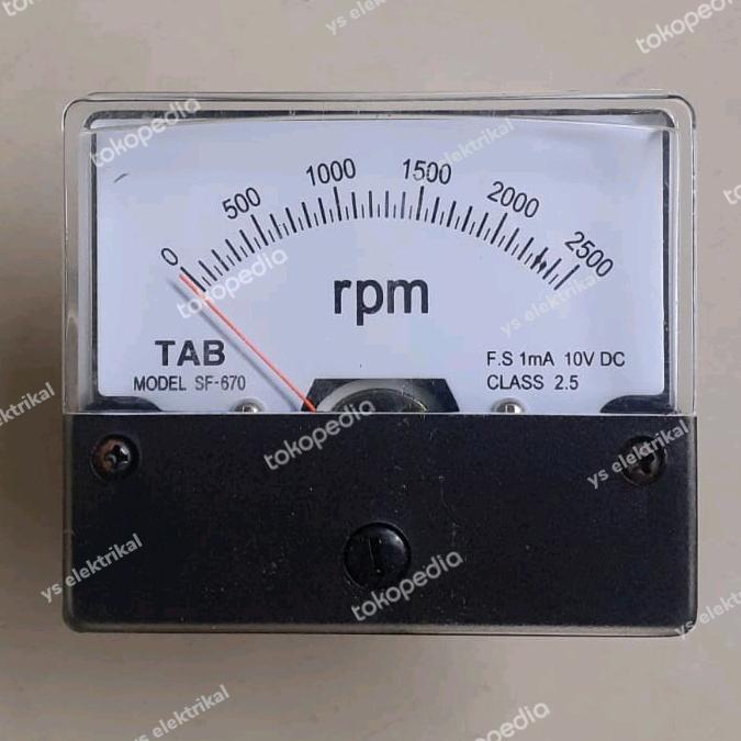 Gambar RPM Meter Analog 0-2500 RPM 1 mA 10 V DC Tachometer dari ys elektrikal undefined Tokopedia