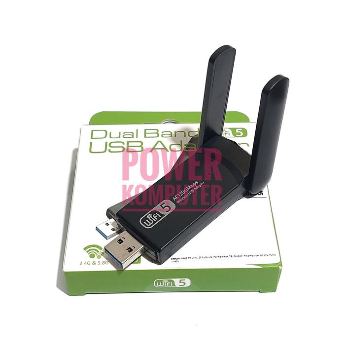 Gambar Wifi Adapter 5Ghz USB Wifi Adapter 5Ghz USB Receiver USB Wifi Dongle - 1200Mbps ANTENA dari PowerComp.ID undefined Tokopedia