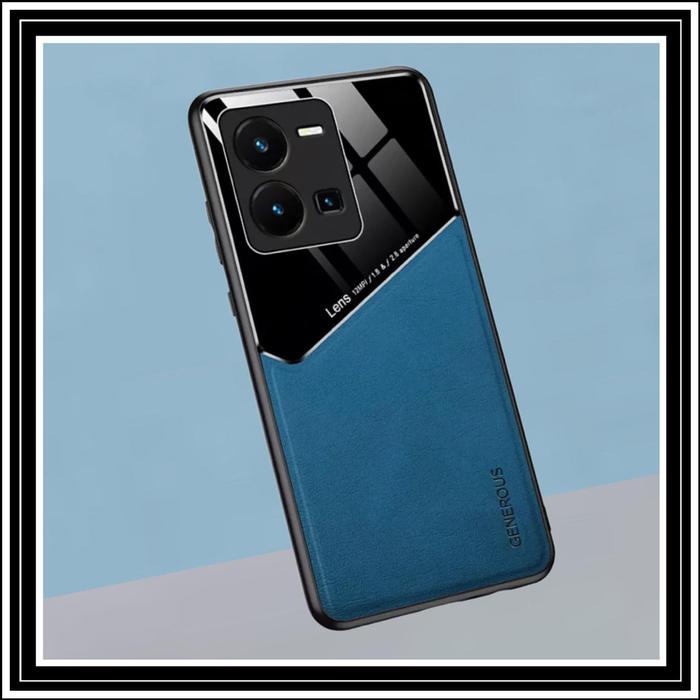 Gambar VIVO Y35 4G 2022 CASE GENEROUS LEATHER HARD CASING SOFT TPU COVER PC - BIRU NAVY, VIVO Y35 4G2022 dari Markas acc 88 undefined Tokopedia