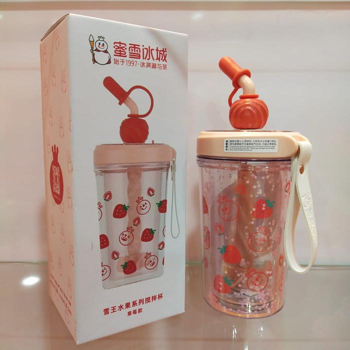 Gambar Mixue Botol Minum 500ml - Tumbler Model Fruit Buah - Merah dari BCA AKSESORIS undefined Tokopedia