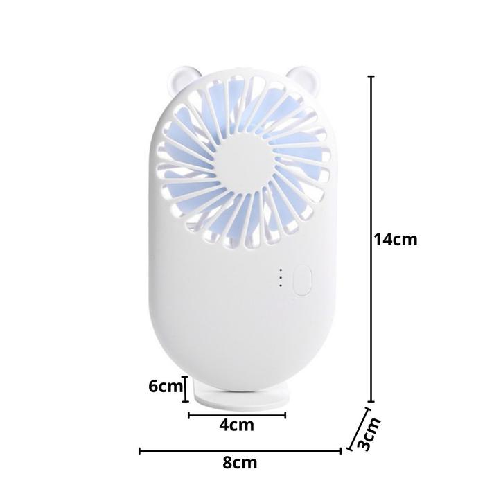 Gambar Kipas Angin Portable Cute Colling Fan Mini Free USB + Holder Penyangga - Putih dari Mynoona Toona undefined Tokopedia