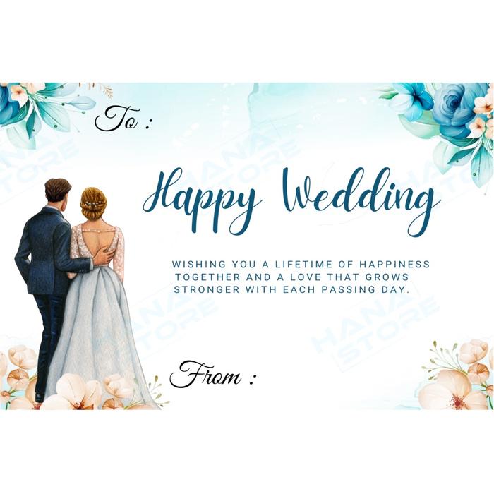 Gambar GREETING CARD WEDDING KARTU UCAPAN PERNIKAHAN GIFT CARD GREETING CARD - part 1 dari Hana Store Surabaya undefined Tokopedia