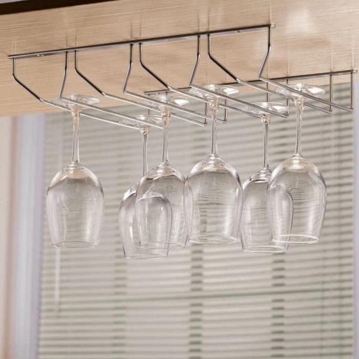 Gambar RAK GELAS GANTUNG 1 - 4 BARIS / TEMPAT GELAS GANTUNG - 4 baris dari KURNIA SANITARY undefined Tokopedia