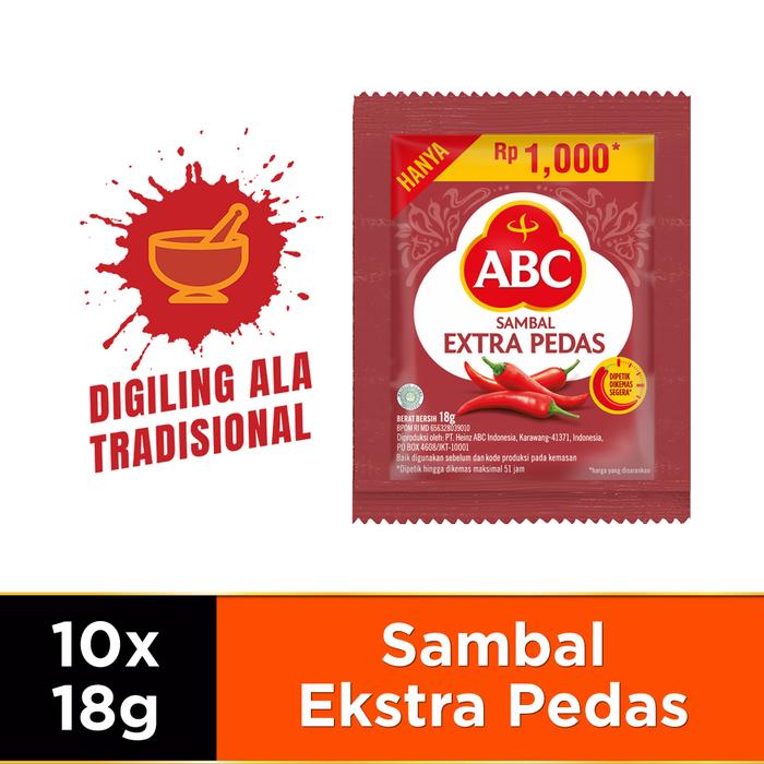 Gambar ABC Sambal Extra Pedas 10 x 15 g dari ABC Heinz Shop undefined Tokopedia