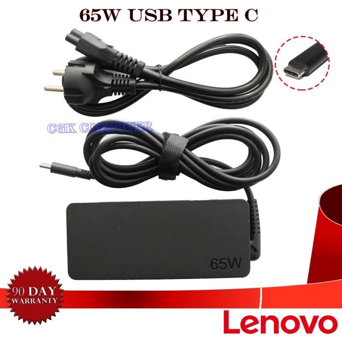 Gambar Adaptor Charger Laptop Lenovo 20V-3.25A 65W USB Type-C ADLX65YCC3A ORI dari CGK Computer undefined Tokopedia