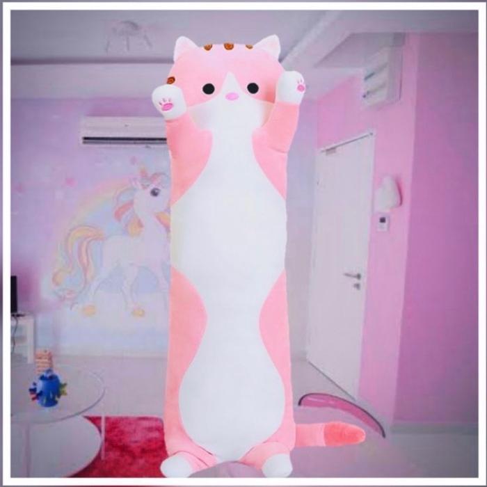 Gambar Boneka Guling Kucing Panjang Ukuran 60cm Lucu dan Lembut Ber SNI - Pink dari Wonogiri Olshop undefined Tokopedia
