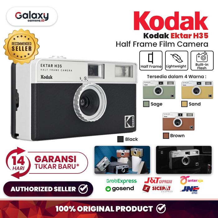 Gambar Kodak Ektar H35 Half Frame Film Camera Kodak Ektar H-35 Original - Black dari Galaxy Camera undefined Tokopedia
