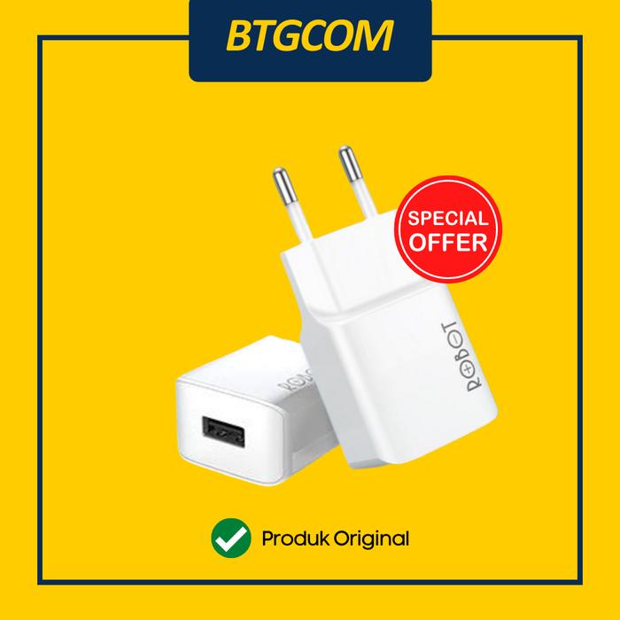 Gambar ROBOT RT-K10 TRAVEL ADAPTER/ADAPTOR KEPALA BATOK CHARGER HAPE 5V/1A dari btgcom undefined Tokopedia