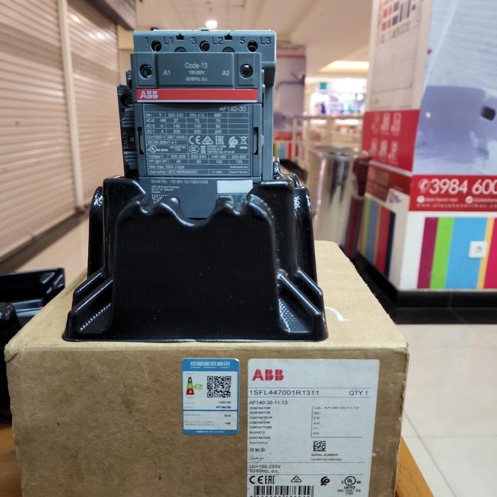 ABB AF110 30 11 70 Contactor, Non Reversing, 100 240VAC/VDC Coil, 110A, 1NO/1NC Aux