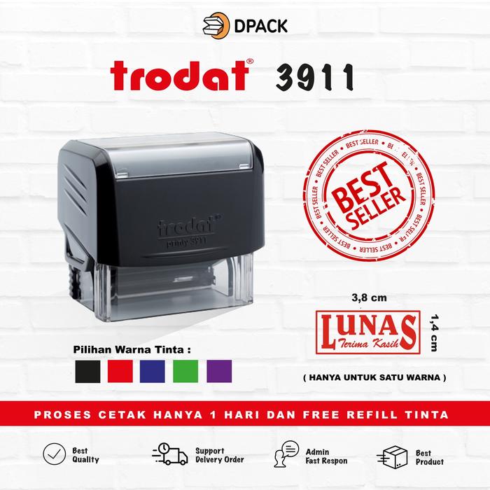 Gambar STEMPEL/STAMP CUSTOM TRODAT 3913 - 3911 dari Dpackbekasi undefined Tokopedia
