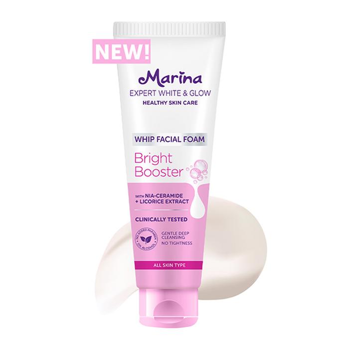 Gambar MARINA EXPERT WHITE & GLOW WHIP FACIAL FOAM - BRIGHT BOOSTER, 100ml dari sakuracosmetik undefined Tokopedia
