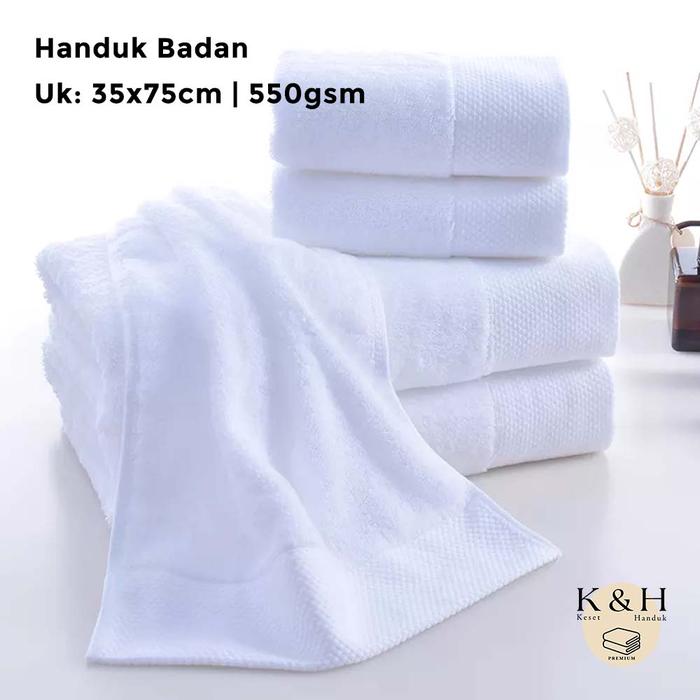 Gambar Handuk 34 x 75 cm Mandi / Olahraga / GYM Natural Terry Chalmer Tebal - 34x75cm, Putih dari Keset Handuk Premium - KH Shop undefined Tokopedia