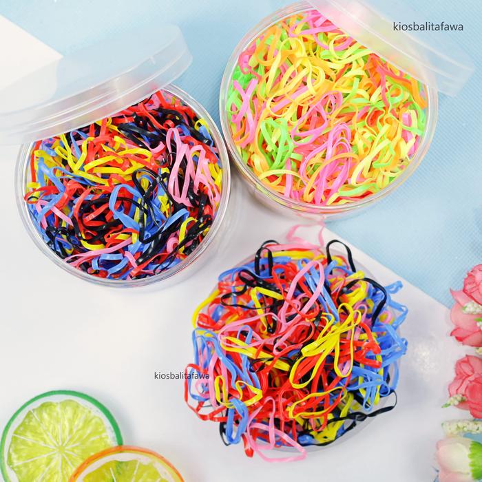 Gambar (ISI 1000) Karet Jepang Anak Perempuan Ikat Rambut Kuncir Kunciran - Cup-Warna Polos dari Kios Balita Fawa undefined Tokopedia