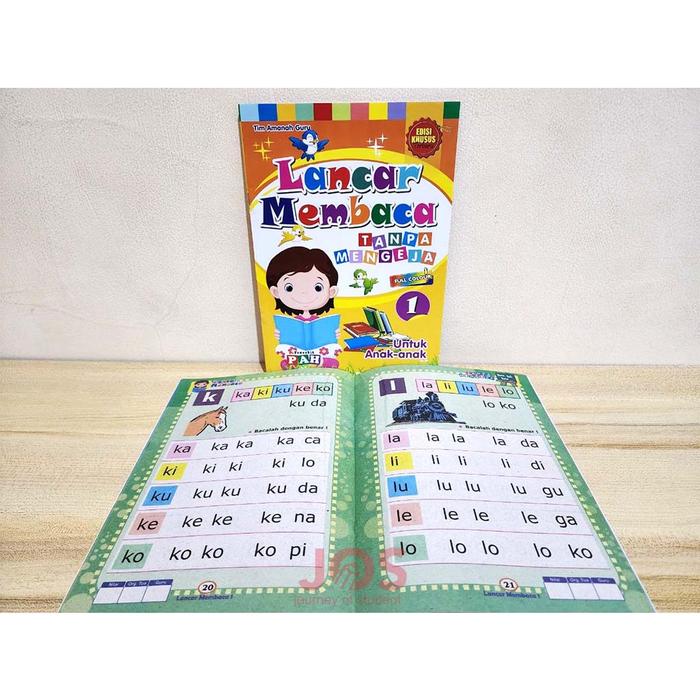 Gambar Buku Anak TK PAUD Lancar Membaca Tanpa Mengeja kertas Full Warna - Jilid 1 dari Journey of student undefined Tokopedia