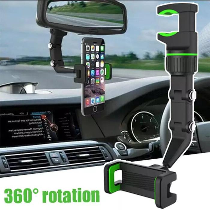 Gambar Holder HP Mobil 360 Multifungsi / Phone Hanging Clip Rearview Mirror dari Bekasi Jaya Variasi undefined Tokopedia