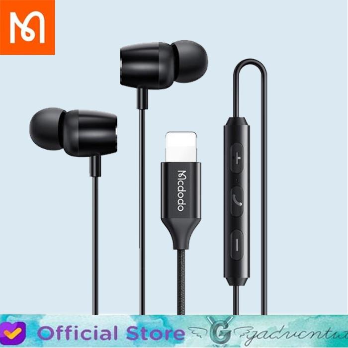 Gambar MCDODO HP-1040 Earphone Earbuds Audio Lightning iPhone 13 Call Music - HP-1040 dari GADVENTIA undefined Tokopedia