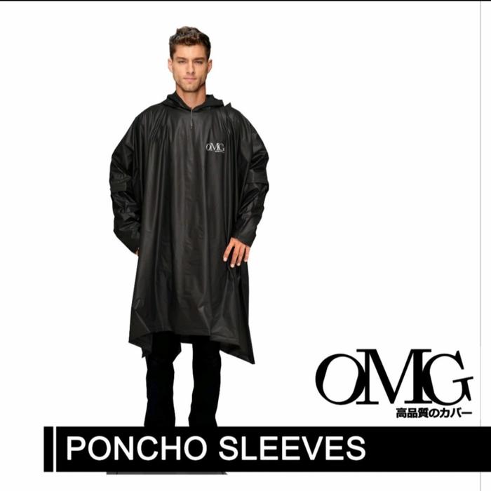 Gambar Jas Hujan OMG Poncho LENGAN Ponco Kelelawar 1 kepala Poncho OMG LENGAN - HITAM. dari Toko-Lita_NEW undefined Tokopedia