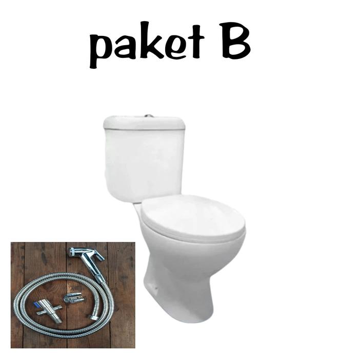 Gambar toilet closet duduk ulu paket hemat tinggal pasang - body only dari FATYRA STORE undefined 5 Tokopedia