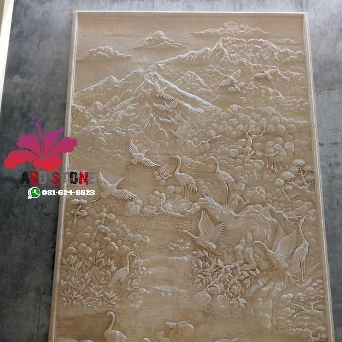Gambar relief dinding batu alam batu paras dekorasi dinding custom permeter dari Abadistone undefined Tokopedia