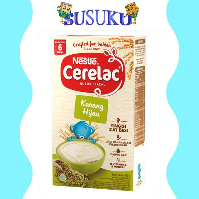 Gambar Bubur Bayi Cerelac Nestle Kacang Hijau 120 Gram - Kacang Hijau dari susuku.id_NEW undefined Tokopedia