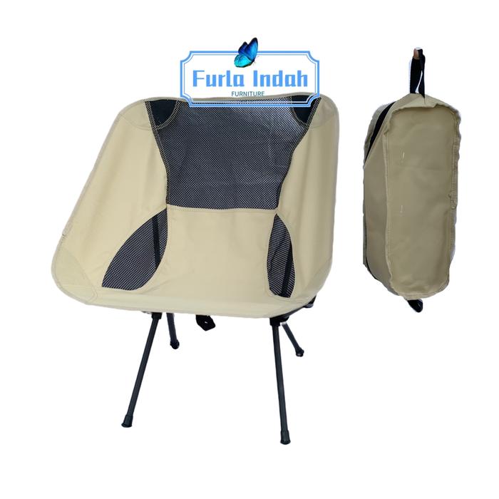 Gambar kursi lipat outdoor kursi lipat portable  kursi camping kursi gunung TYPE A01#A02# - F12#Cream dari Furla Indah undefined Tokopedia